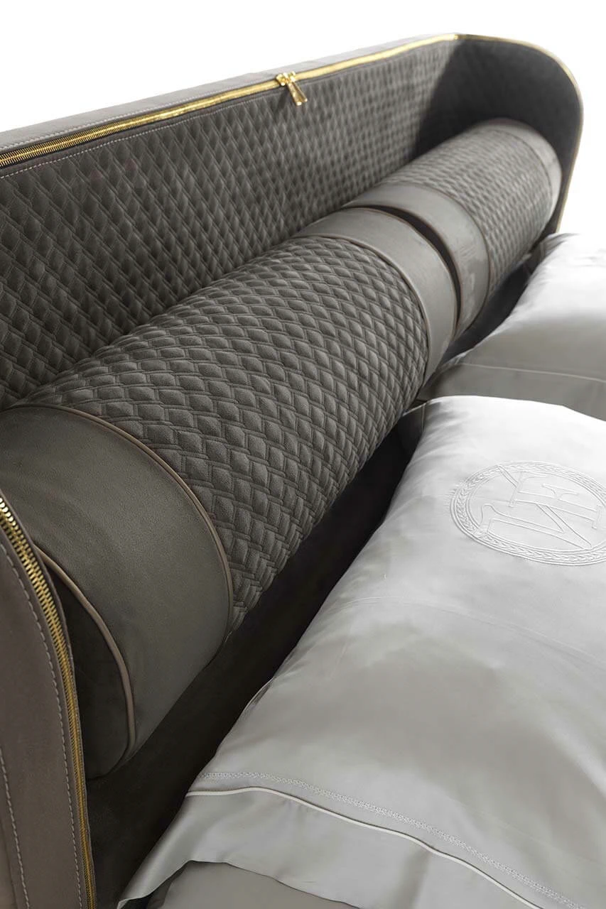 Кровать Bellini Low — Vittoria Frigerio, кожа, фото 5