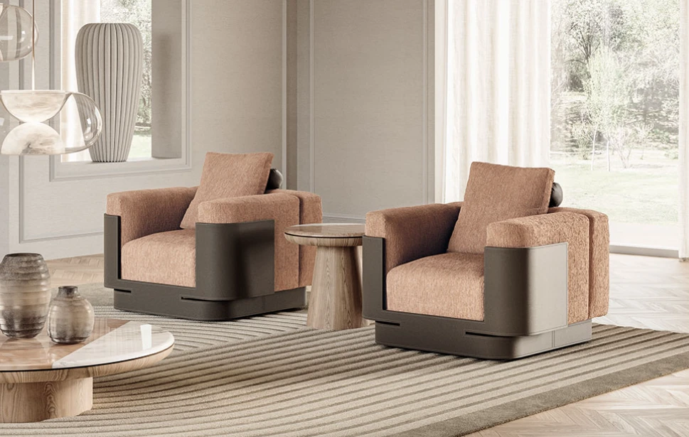 Кресло Necchi — Vittoria Frigerio, кожа, фото 2
