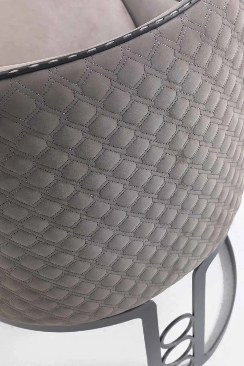 Кресло Poggi Metal — Vittoria Frigerio, кожа, фото 5