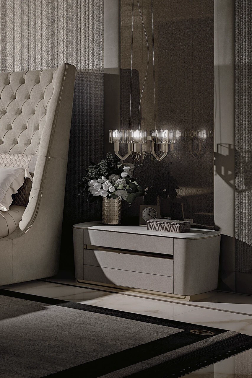 Прикроватная тумбочка Spina — Vittoria Frigerio, кожа, фото 3